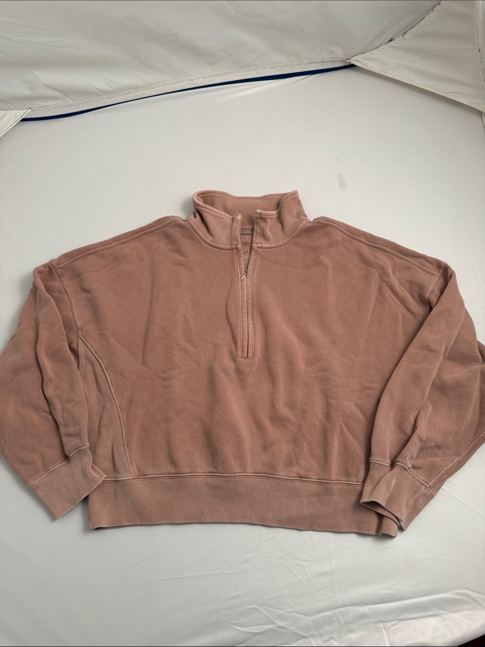 Abercrombie and Fitch Soft Max Essentials mauve half zip pullover sweatshirt L